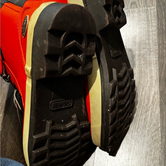 Timberland women’s ' Orange Waterproof Boots size 8 fall winter durable bright - Picture 7 of 14